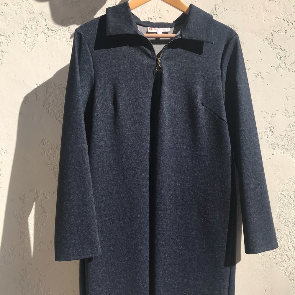 Jude Connally Zipper Faux Denim Dress